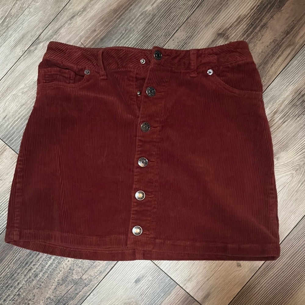 Girls Corduroy Button-Front Skirt size large 10/12